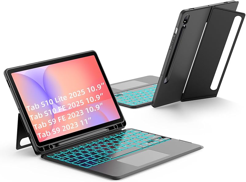 JUQITECH Samsung Galaxy Tab Protector Kickstand Detachable Black